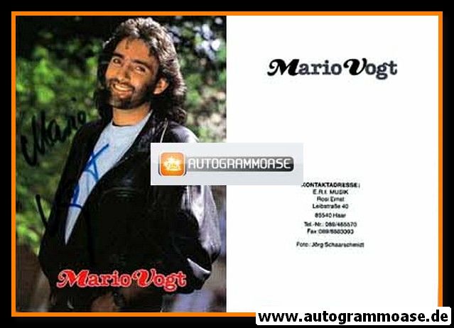 Autogramm Schlager | Mario VOGT | 1990er (Portrait Color) ERI