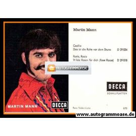 Autogramm Schlager | Martin MANN | 1970 "Cecilia" (Portrait Color Decca)