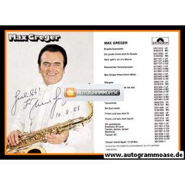 Autogramm Jazz | Max GREGER | 1980 "Tanzen Macht Spass" (Portrait Color Polydor)