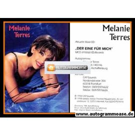 Autogramm Schlager | Melanie TERRES | 1999 "Der Eine Für Mich"