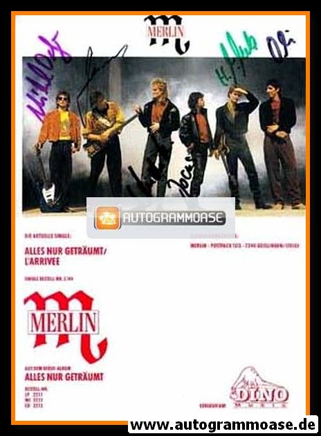 Autogramme Pop | MERLIN | 1989 "Alles Nur Geträumt"