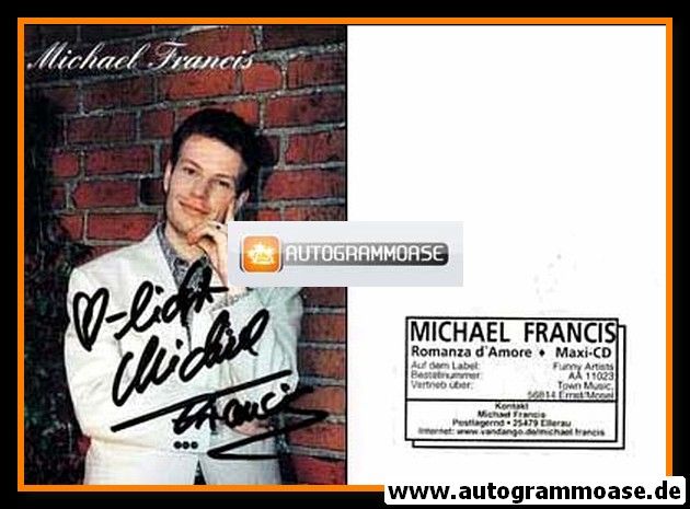 Autogramm Schlager | Michael FRANCIS | 1999 "Romanza D´Amore"