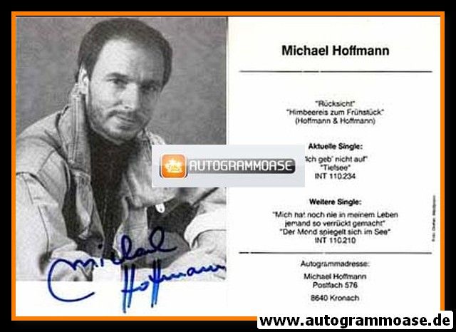 Autogramm Schlager | Michael HOFFMANN | 1987 "Ich Geb´Nicht Auf"