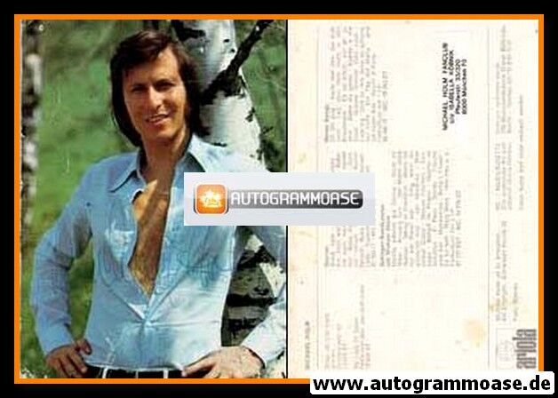 Autogramm Schlager | Michael HOLM | 1973 "Baby Du Bist Nicht Alleine" (Portrait Color Ariola)