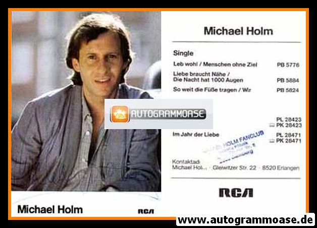 Autogramm Schlager | Michael HOLM | 1982 "Im Jahr Der Liebe" (Portrait Color RCA)