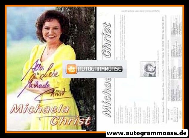 Autogramm Schlager | Michaela CHRIST | 1996 "Viele Träume Sind In Mir"