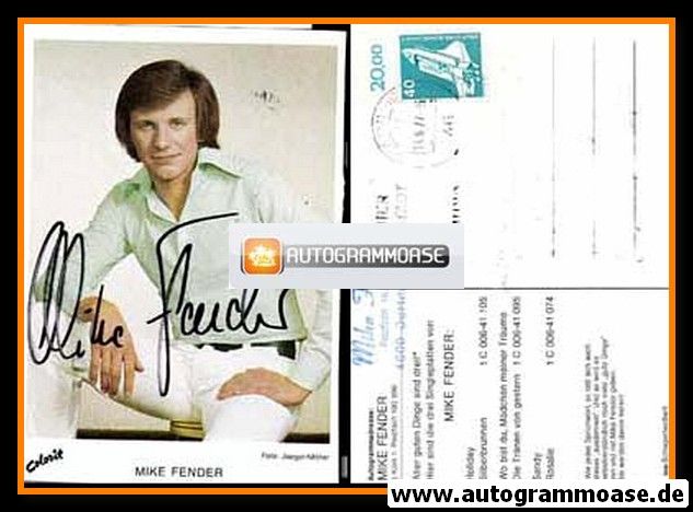 Autogramm Schlager | Mike FENDER | 1975 "Holiday" (Portrait Color top)