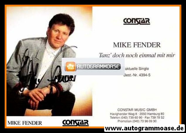 Autogramm Schlager | Mike FENDER | 1981 "Tanz Doch Noch Einmal" (Portrait Color Constar)