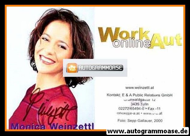 Autogramm Schauspieler | Monica WEINZETTL | 2000 (Portrait Color) WorkAut