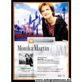 Autogramm Schlager | Monika MARTIN | 2010 "Wir Dürfen Träumen Davon" (Koch)