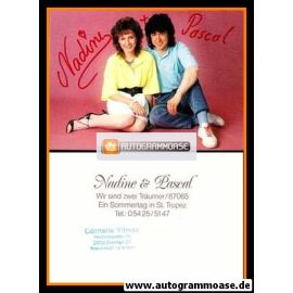 Autogramme Schlager | NADINE & PASCAL | 1990er "Wir Sind Zwei Träumer"