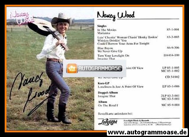 Autogramm Country | Nancy WOOD | 1990er (Diskografie Lovelight)