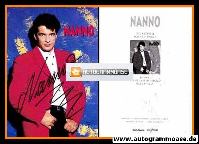Autogramm Schlager | NANNO | 1993 "Es War Nacht In New Mexico"