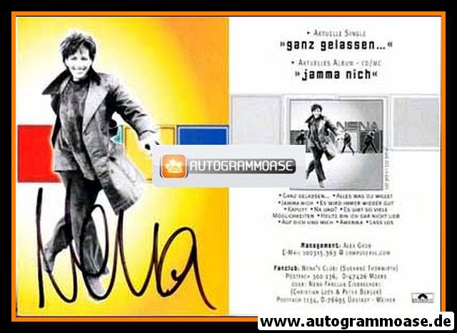 Autogramm Rock | NENA | 1997 "Jamma Nich"