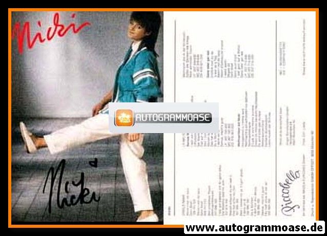 Autogramm Schlager | NICKI | 1986 "Wenn I Mit Dir Tanz" (Ariola)