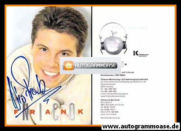 Autogramm Schlager | Nico FRANK | 2000er "Ich Will Liebe Pur" (Filmkunst)