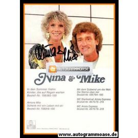 Autogramme Schlager | NINA & MIKE | 1987 "Amore Mio" (Portrait Color Ariola)