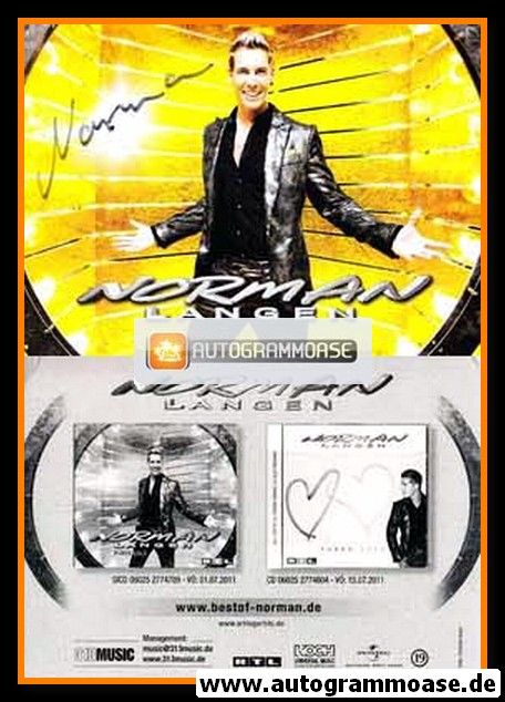 Autogramm Schlager | Norman LANGEN | 2011 "Pures Gold" (Koch)