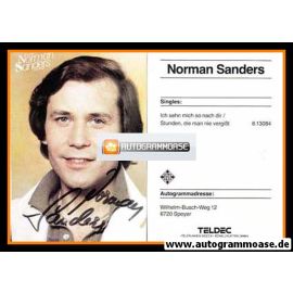 Autogramm Schlager | Norman SANDERS | 1981 "Ich Sehn Mich So Nach Dir" (Portrait Color Teldec)