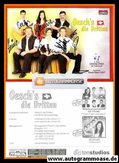 Autogramme Volksmusik | OESCH´S DIE DRITTEN | 2008 "Frech Frisch Jodlerisch" (Tyrolis)