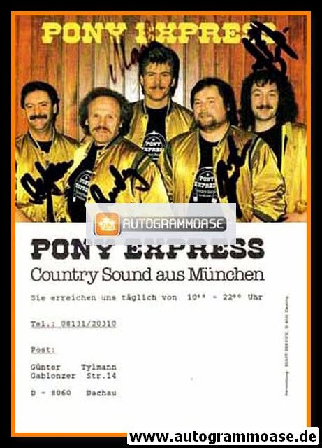 Autogramme Country | PONY-EXPRESS | 1980er (Portrait Color)