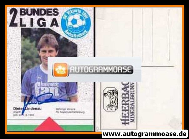 Autogramm Fussball | SV Viktoria 1901 Aschaffenburg | 1988 | Dieter LINDENAU (Heerbach)