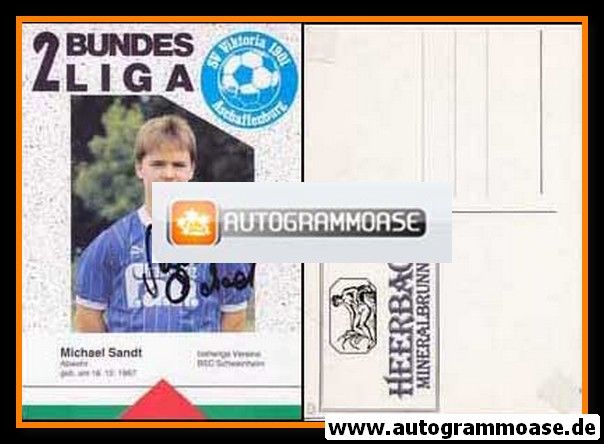Autogramm Fussball | SV Viktoria 1901 Aschaffenburg | 1988 | Michael SANDT