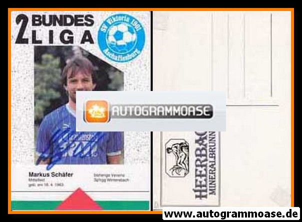 Autogramm Fussball | SV Viktoria 1901 Aschaffenburg | 1988 | Markus SCHÄFER