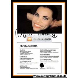 Autogramm Schlager | Olivia MOLINA | 1980 "Gloria"