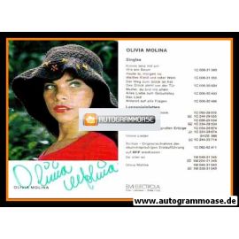 Autogramm Schlager | Olivia MOLINA | 1975 "Komm Tanz Mit Mir" (EMI)