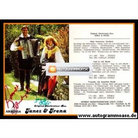 Autogramme Volksmusik | ORIGINAL OBERKRAINER-DUO | 1987 "Mein Feuerroter Strohhut"
