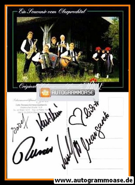 Autogramme Volksmusik | ORIGINAL SCHWARZWALDFAMILIE JÄKLE | 1990er (Portrait Color)