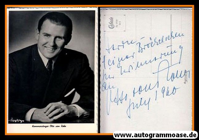 Autogramm Klassik | Otto VON ROHR | 1940er (Portrait SW)