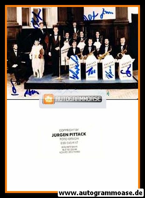 Autogramme Orchester | PALAST ORCHESTER | 1980er Foto (+ Max Raabe)