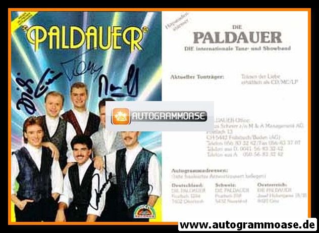 Autogramme Volksmusik | DIE PALDAUER | 1990 "Tränen Der Liebe"