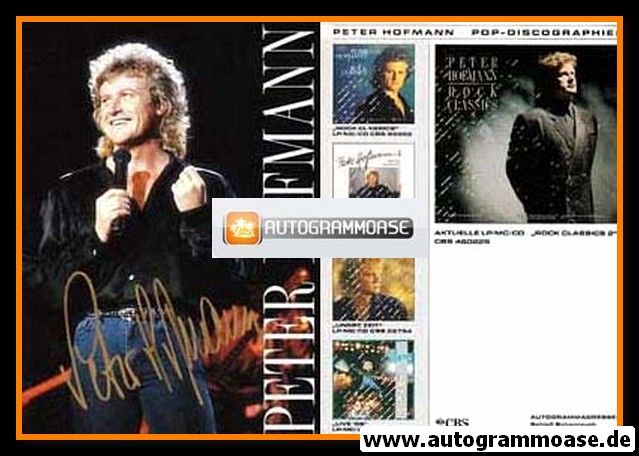 Autogramm Klassik / Rock | Peter HOFMANN | 1987 "Rock Classics 2" (Portrait Color CBS)