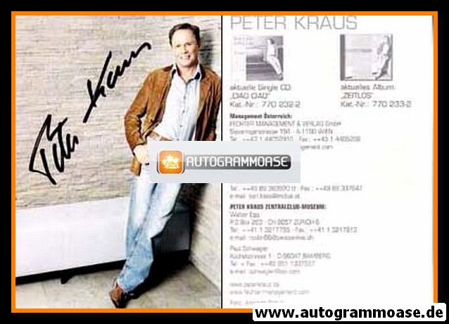 Autogramm Rock | Peter KRAUS | 2002 "Ciao Ciao" (Portrait Color)