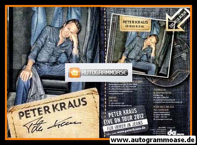 Autogramm Rock | Peter KRAUS | 2012 "Für Immer In Jeans" (Portrait Color DA)