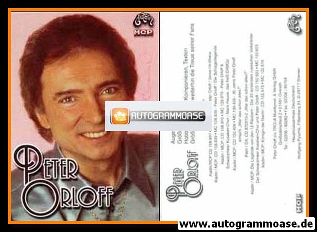 Autogramm Schlager | Peter ORLOFF | 1980er (Portrait Color Aladin MCP)