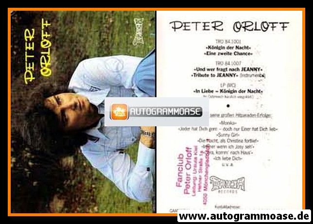 Autogramm Schlager | Peter ORLOFF | 1979 "In Liebe - Königin Der Nacht" (Portrait Color Troja)