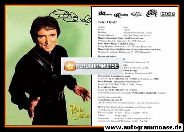 Autogramm Schlager | Peter ORLOFF | 2003 "Das Beste" (Portrait Color)