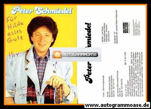 Autogramm Volksmusik | Peter SCHMIEDEL | 1980er "Fahrender Gesell"
