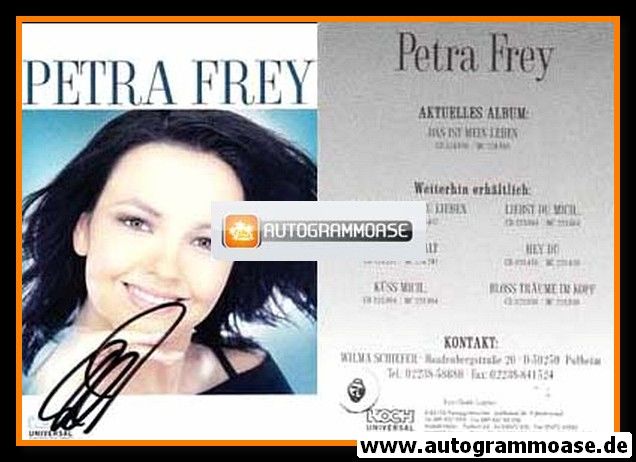 Autogramm Schlager | Petra FREY | 2002 "Das Ist Mein Leben" (Koch)