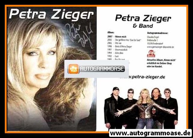 Autogramm Rock | Petra ZIEGER | 2007 "Nimm Mich" (P2P)
