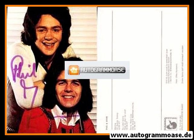 Autogramme Schlager | PHIL & JOHN | 1973 "Marina"