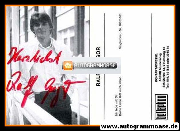Autogramm Schlager | Ralf GREGOR | 1984 "Ich Lebe Mit Dir"