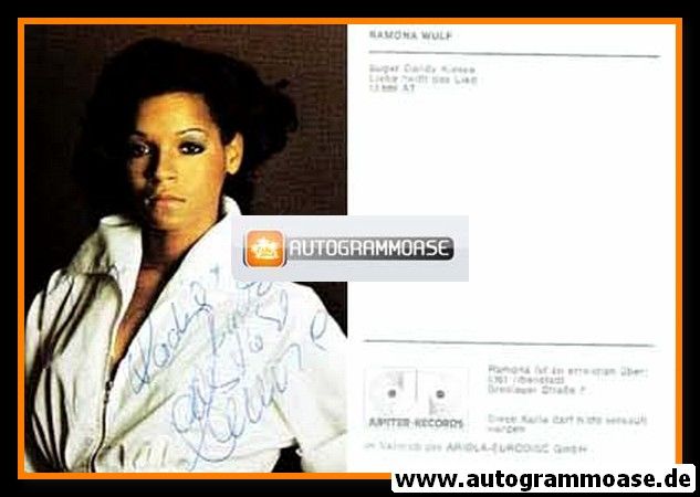 Autogramm Pop | Ramona WULF | 1975 "Sugar Candy Kisses" (Portrait Color) Jupiter