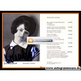 Autogramm Schlager | Renate KERN | 1968 "Lieber Mal Weinen Im Glück" (Polydor)