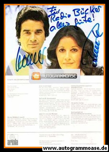 Autogramme Schlager | Renate + Werner LEISMANN | 1972 "Hey Fernando" (Ariola)