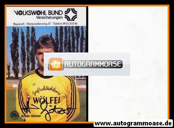 Autogramm Fussball | SpVgg Bayreuth | 1987 | Armin GÖTZER